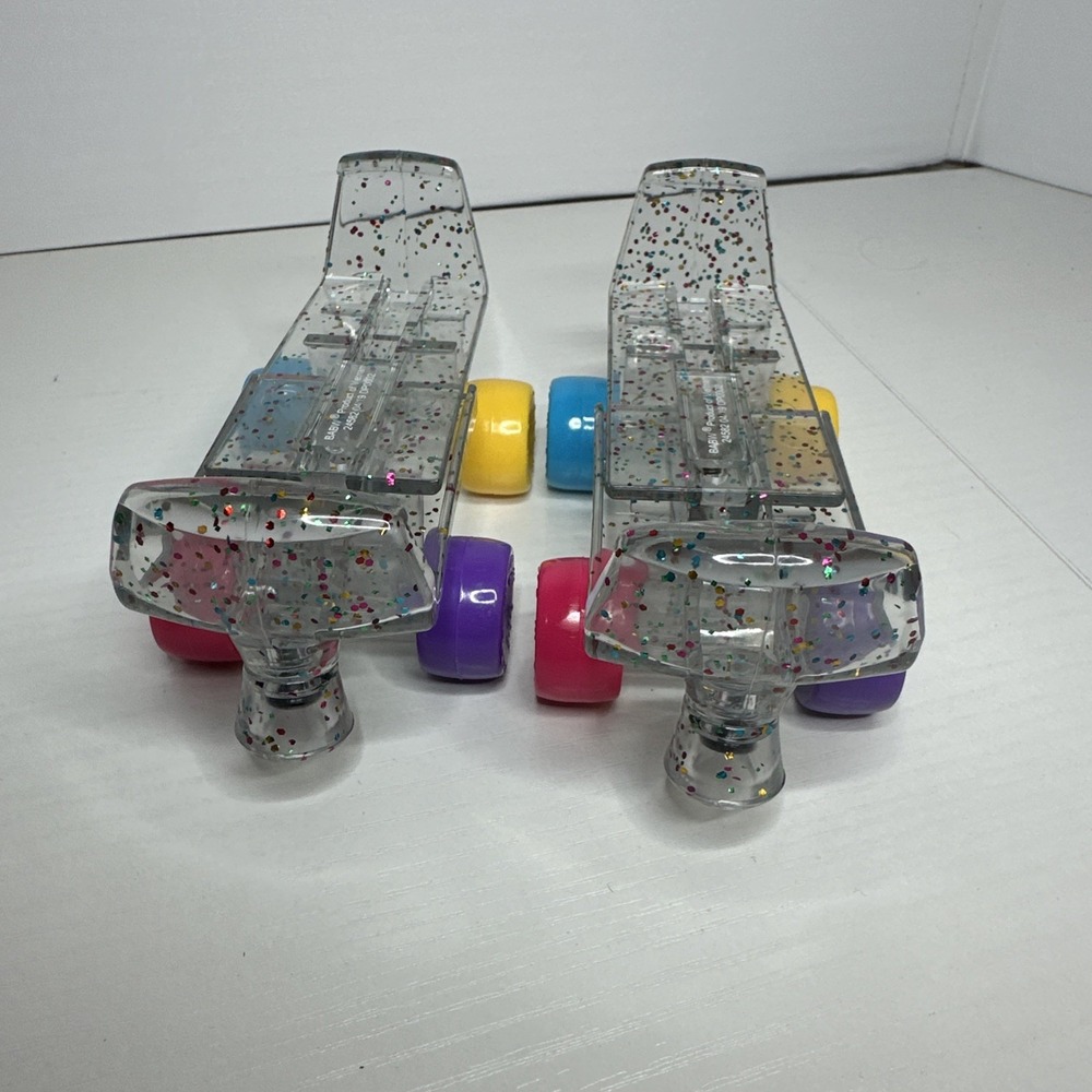Build-A-Bear Clear Sparkly Roller Skates Toy
